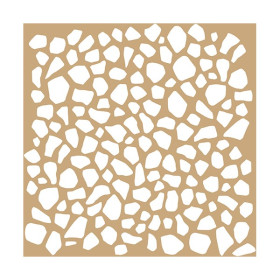 ARTEMIO - 20x20 cm Stencil - Kraft - Terrazzo