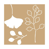 ARTEMIO - Pochoir 20x20 cm - Kraft - Ginkgo Biloba