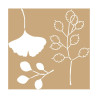 ARTEMIO - 20x20 cm Stencil - Kraft - Ginkgo Biloba