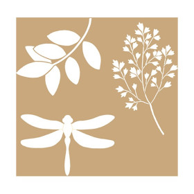 ARTEMIO - Pochoir 20x20 cm - Kraft - Ginkgo Biloba