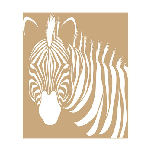 ARTEMIO - 20x20 cm Stencil - Kraft - Zebra