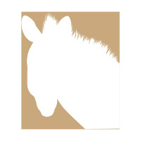 ARTEMIO - Pochoir 20x20 cm - Kraft - Zèbre