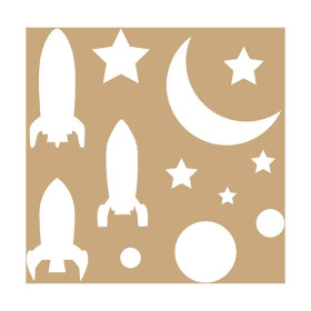 ARTEMIO - 20x20 cm Stencil - Kraft - Space