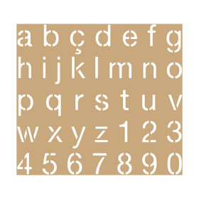 ARTEMIO - Pochoir 20x20 cm - Kraft - Alphabet
