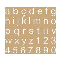ARTEMIO - Pochoir 20x20 cm - Kraft - Alphabet