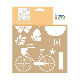 ARTEMIO - Pochoir 20x20 cm - Way - Vélo