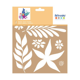 ARTEMIO - Pochoir 20x20 cm - Block - Fleurs