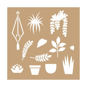 ARTEMIO - Pochoir 20x20 cm - Simple - Plantes