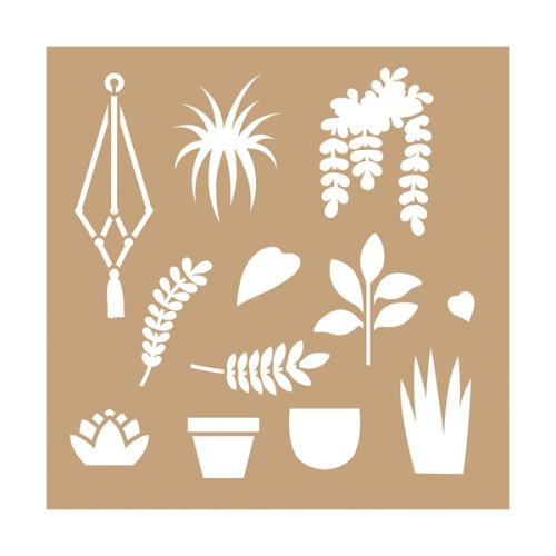 ARTEMIO - 20x20 cm Stencil - Simple - Plants