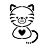 ARTEMIO - 20x20 cm Stencil - Simple - Cat