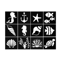 ARTEMIO - Set de 12 Pochoirs - 9 x 9 cm - Sirène