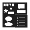 ARTEMIO - Set of 12 Stencils - 9 x 9 cm - Bullet Journal