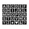 ARTEMIO - Set de 30 Pochoirs - 6 x 6 cm - Alphabet - Base