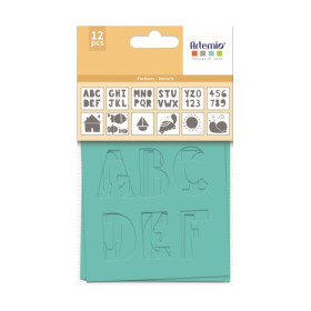 ARTEMIO - Set de 12 Pochoirs - 9 x 9 cm - Jolies Comptines