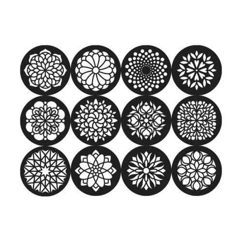 ARTEMIO - Set of 12 Stencils - 7 cm - Mandalas - Dotting Art
