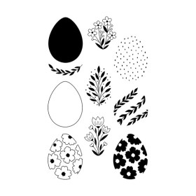 ARTEMIO - Clear Stamps - Mariposa / Oeufs (9x14)