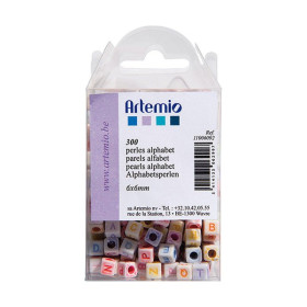 ARTEMIO - Perles Alphabet - Set de 300 - 6MM - BASE