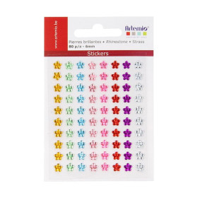 ARTEMIO - Pierres Adhésives - Set de 80 - FLOWERS - 6mm