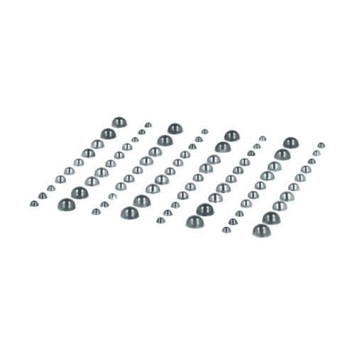 ARTEMIO - Pierres Adhésives - Set de 80 - ARGENT