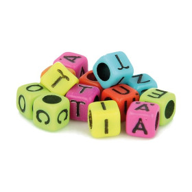 ARTEMIO - Perles Alphabet - Set de 300 - 6MM - COULEURS