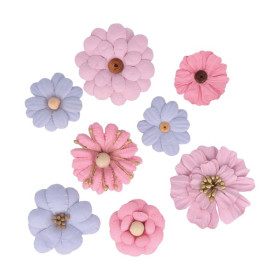 ARTEMIO - Paper Flowers - Set of 8 - PERLES - Lovely Swan