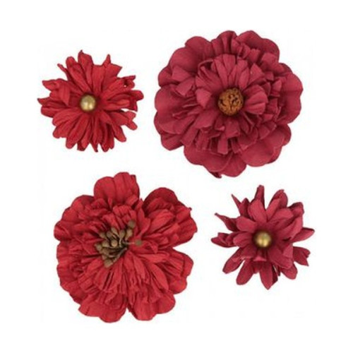 ARTEMIO - Paper Flowers - Set of 4 - ROUGE - Viva la Vida