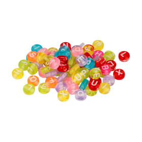 ARTEMIO - Alphabet Beads - Set of 300 - 7MM - COULEURS - TRS
