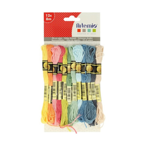 ARTEMIO - Fils Coton Echevettes 12x8m - PASTELS