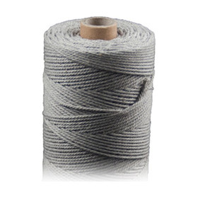 ARTEMIO - Cabled Cotton Twine Reel - 1.5 mm x 140 m - Grey