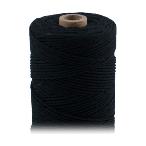 ARTEMIO - Bobine de Ficelle Coton Câblé - 1.5 mm x 140 m - Noir