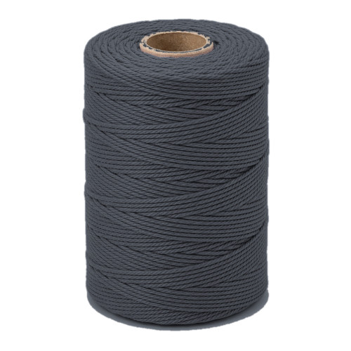 ARTEMIO - Bobine de Ficelle Coton Câblé - 1.5 mm x 140 m - Anthracite