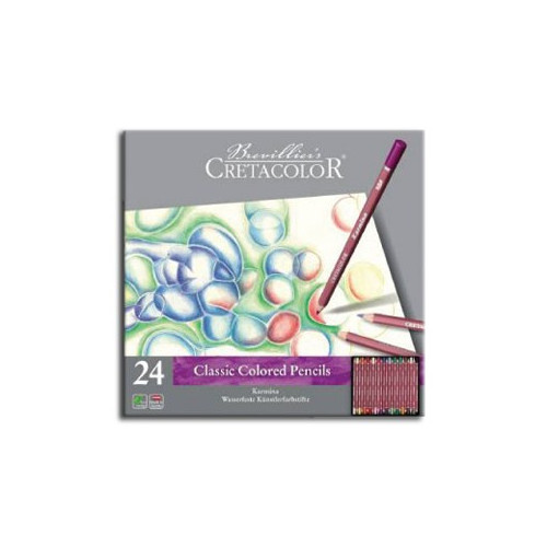Cretacolor - Karmina - Classic Colored Pencils for Artists - 24 Colors - Tin Box