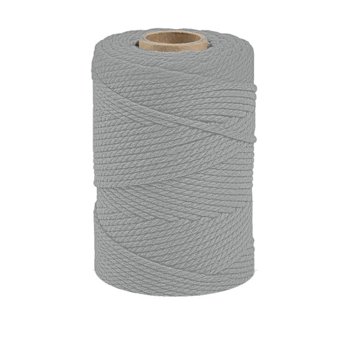 ARTEMIO - Cabled Cotton String Spool - 2.2 mm x 70 m - Grey