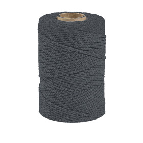 ARTEMIO - Bobine de Ficelle Coton Câblé - 2.2 mm x 70 m - Anthracite
