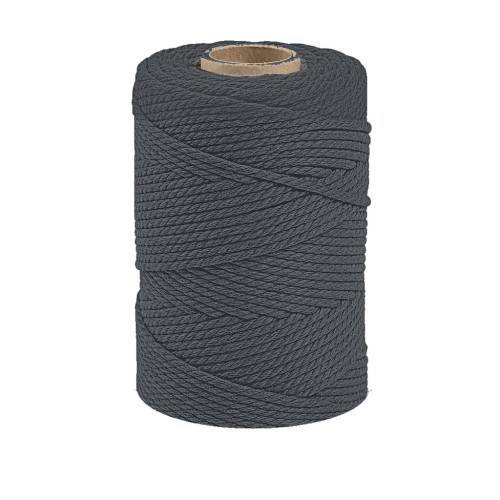 ARTEMIO - Cabled Cotton String Spool - 2.2 mm x 70 m - Anthracite