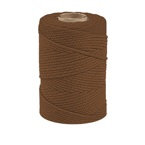 ARTEMIO - Cabled Cotton String Spool - 2.2 mm x 70 m - Brown