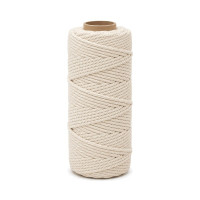 ARTEMIO - Bobine de Ficelle Coton Câblé - 3 mm x 60 m - Écru