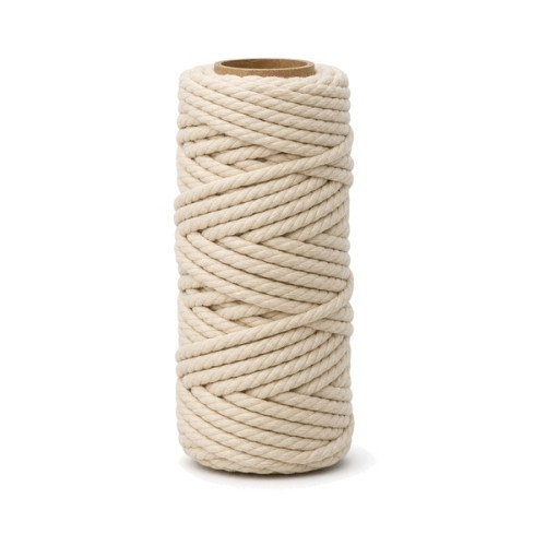 ARTEMIO - Bobine de Ficelle Coton Câblé - 4 mm x 33 m - Écru