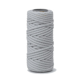 ARTEMIO - Bobine de Ficelle Coton Câblé - 4 mm x 33 m - Gris