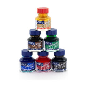 Winsor & Newton - Coffret 6 Encres Calligraphie Assorties - 30ml