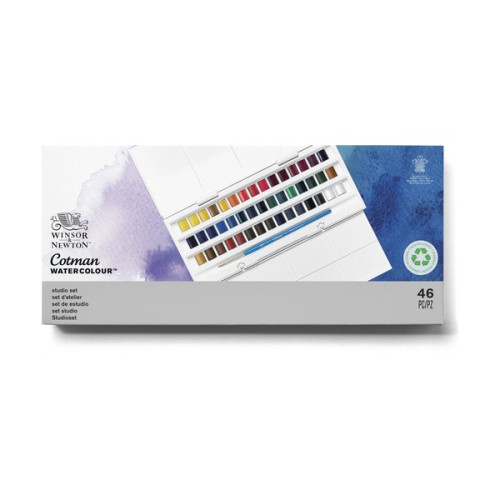 Winsor & Newton - Boîte Aquarelle Cotman Studio 45 Demi-Godets