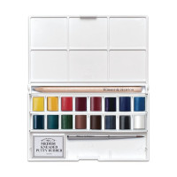 Winsor & Newton - Cotman Watercolour Complete Pocket Set 16 Half Pans