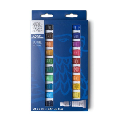 Winsor & Newton - Cotman Watercolour Set 20 x 5ml Tubes
