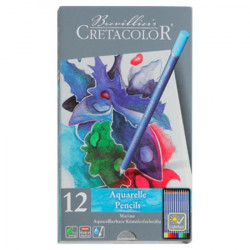 Cretacolor - Marino - Aquarelle Pencils - 12 Colors - Tin Box
