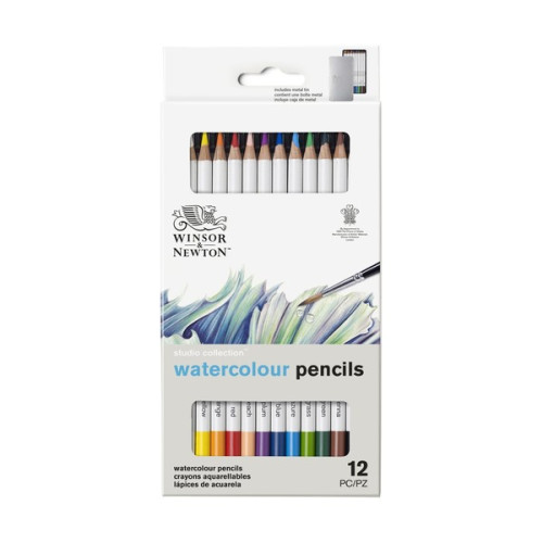 Winsor & Newton - Crayons Aquarellables Studio Collection - Boîte de 12