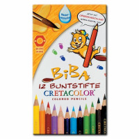 Cretacolor - BIBA - Thicklead Colored Pencils - Watercolor - 12 Colors - Tin Box