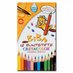 Cretacolor - BIBA - Thicklead Colored Pencils - Watercolor - 12 Colors - Tin Box
