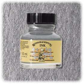 Winsor & Newton - Encre à Dessiner - 30ml - Argent