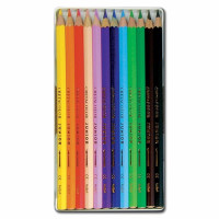 Cretacolor - BIBA - Thicklead Colored Pencils - Watercolor - 12 Colors - Tin Box
