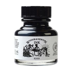 Winsor & Newton - Drawing Ink - 30ml - Waterproof Black